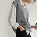 Vネックノースリーブニットベスト | Doux Belle  | 詳細画像15 