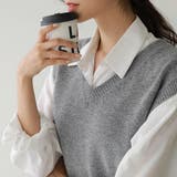 Vネックノースリーブニットベスト | Doux Belle  | 詳細画像17 