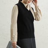 Vネックノースリーブニットベスト | Doux Belle  | 詳細画像24 