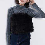 ブラック | トップス ビスチェ テープヤーン キャミベスト シャギー | Doux Belle 