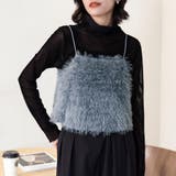 グレー | トップス ビスチェ テープヤーン キャミベスト シャギー | Doux Belle 