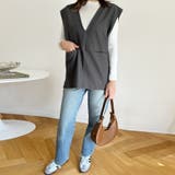 トップス ベスト Vネックプルオーバーベスト サイドスリット | Doux Belle  | 詳細画像10 