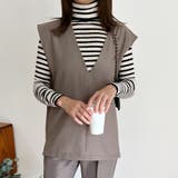 トップス ベスト Vネックプルオーバーベスト サイドスリット | Doux Belle  | 詳細画像2 