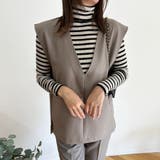 トップス ベスト Vネックプルオーバーベスト サイドスリット | Doux Belle  | 詳細画像3 