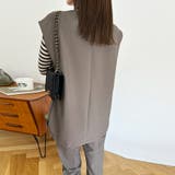 トップス ベスト Vネックプルオーバーベスト サイドスリット | Doux Belle  | 詳細画像4 