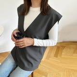 トップス ベスト Vネックプルオーバーベスト サイドスリット | Doux Belle  | 詳細画像8 