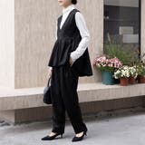 ペプラムシルエットベスト トップス ベスト | Doux Belle | 詳細画像7