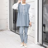 ペプラムシルエット ボタン付き ラウンドネック | Doux Belle  | 詳細画像12 