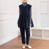 ペプラムシルエット ボタン付き ラウンドネック | Doux Belle  | 詳細画像16 