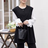 ペプラムシルエット ボタン付き ラウンドネック | Doux Belle  | 詳細画像18 