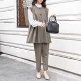 ペプラムシルエット ボタン付き ラウンドネック | Doux Belle  | 詳細画像4 