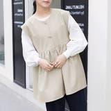 ペプラムシルエット ボタン付き ラウンドネック | Doux Belle  | 詳細画像5 