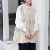 ペプラムシルエット ボタン付き ラウンドネック | Doux Belle  | 詳細画像6 