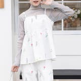 オフホワイト | 花柄キャミビスチェ | Doux Belle 