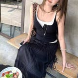 フェイクレイヤードリブキャミソール レディース トップス | Doux Belle | 詳細画像20