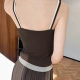 フェイクレイヤードリブキャミソール レディース トップス | Doux Belle | 詳細画像8