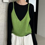 グリーン | 前後2WAYニットキャミソール レディース トップス | Doux Belle 