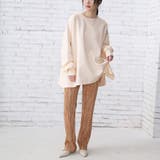 アイボリー | 長袖トップス 体型カバー カジュアル | Doux Belle 