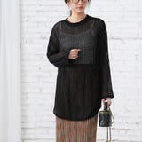 ブラック | 長袖トップス 透け 女性 | Doux Belle 