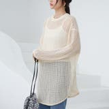 アイボリー | 長袖トップス 透け 女性 | Doux Belle 