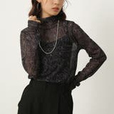 ブラック | トップス カットソー 透け感 | Doux Belle 