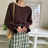 コーヒー | キャンディスリーブトップス レディース カットソー | Doux Belle 