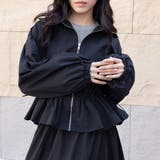 ペプラムジャケット アウター フロントジップ | Doux Belle  | 詳細画像10 