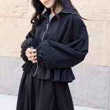 ペプラムジャケット アウター フロントジップ | Doux Belle  | 詳細画像12 