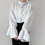 ホワイト | ベルスリーブシアーブラウス | Doux Belle 