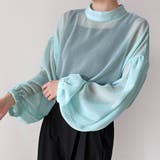 ライトグリーン | シアーパフブラウス | Doux Belle 