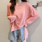 TYPE1ピーチ | 2typeラウンドネックシアートップス | Doux Belle 