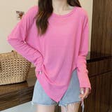 TYPE1ローズ | 2typeラウンドネックシアートップス | Doux Belle 