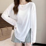 TYPE1ホワイト | 2typeラウンドネックシアートップス | Doux Belle 