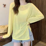 TYPE1イエロー | 2typeラウンドネックシアートップス | Doux Belle 