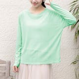 TYPE2ミント | 2typeラウンドネックシアートップス | Doux Belle 