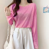 TYPE2ローズ | 2typeラウンドネックシアートップス | Doux Belle 