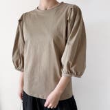 コットン素材シンプルボリュームスリーブカットソー | Doux Belle  | 詳細画像15 