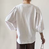 コットン素材シンプルボリュームスリーブカットソー | Doux Belle  | 詳細画像20 