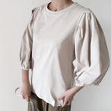 コットン素材シンプルボリュームスリーブカットソー | Doux Belle  | 詳細画像3 