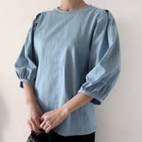 コットン素材シンプルボリュームスリーブカットソー | Doux Belle  | 詳細画像9 