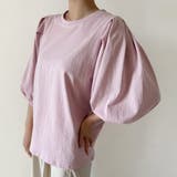 ピンク | コットン素材シンプルボリュームスリーブカットソー | Doux Belle 