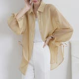 ベージュ | シフォンシアーシャツ | Doux Belle