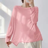 前後2way仕様ラウンドネックシアーカットソー | Doux Belle  | 詳細画像1 