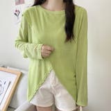 アボカド | 前後2way仕様ラウンドネックシアーカットソー | Doux Belle 