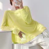 イエロー | 前後2way仕様ラウンドネックシアーカットソー | Doux Belle 