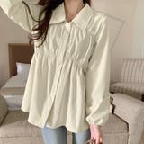 TYPE2ベージュ | 選べる2TYPE！ギャザーブラウス | Doux Belle 