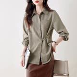 ウエストマークストライプシャツ | Doux Belle  | 詳細画像3 