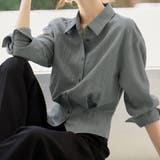 グレー | ウエストシェイプシャツ | Doux Belle 