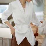 ウエストリボンペプラムブラウス | Doux Belle  | 詳細画像7 