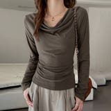 ドレープネックストレッチトップス | Doux Belle  | 詳細画像1 